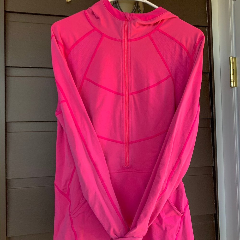 Pink Lululemon Half Zip w/ Hood and Ponytail Hole